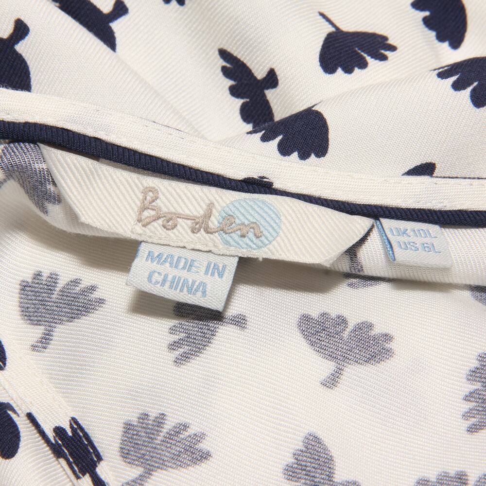 Boden Victoria A-Line Dress Bird/Floral Print Siz… - image 8